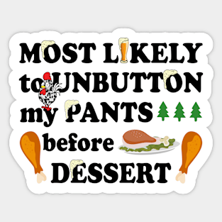 Funny Thanksgiving Saying Sticker